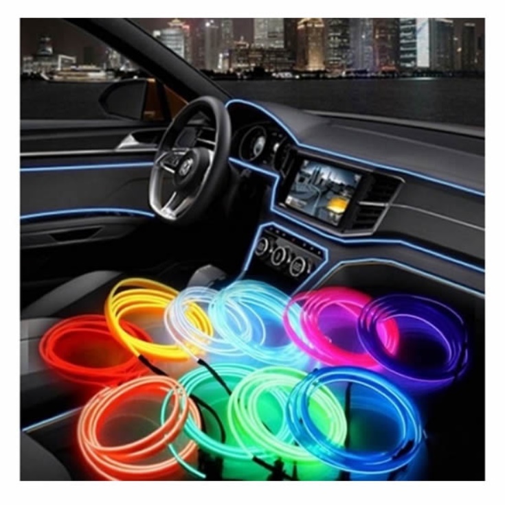 Banda decorativa auto LED 3 metri, pentru interior multicolor USB