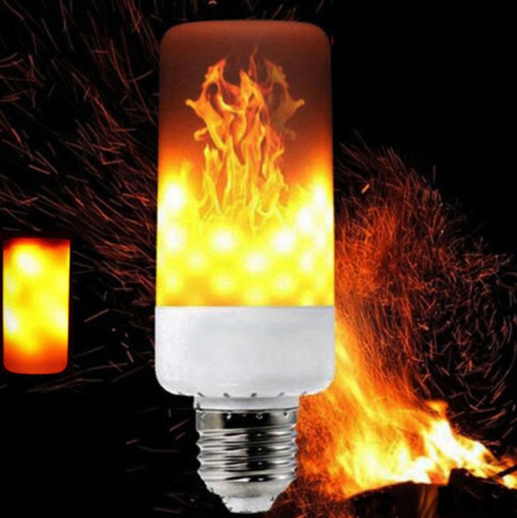Bec LED cu efect de flacara 5W, lumina calda, E27