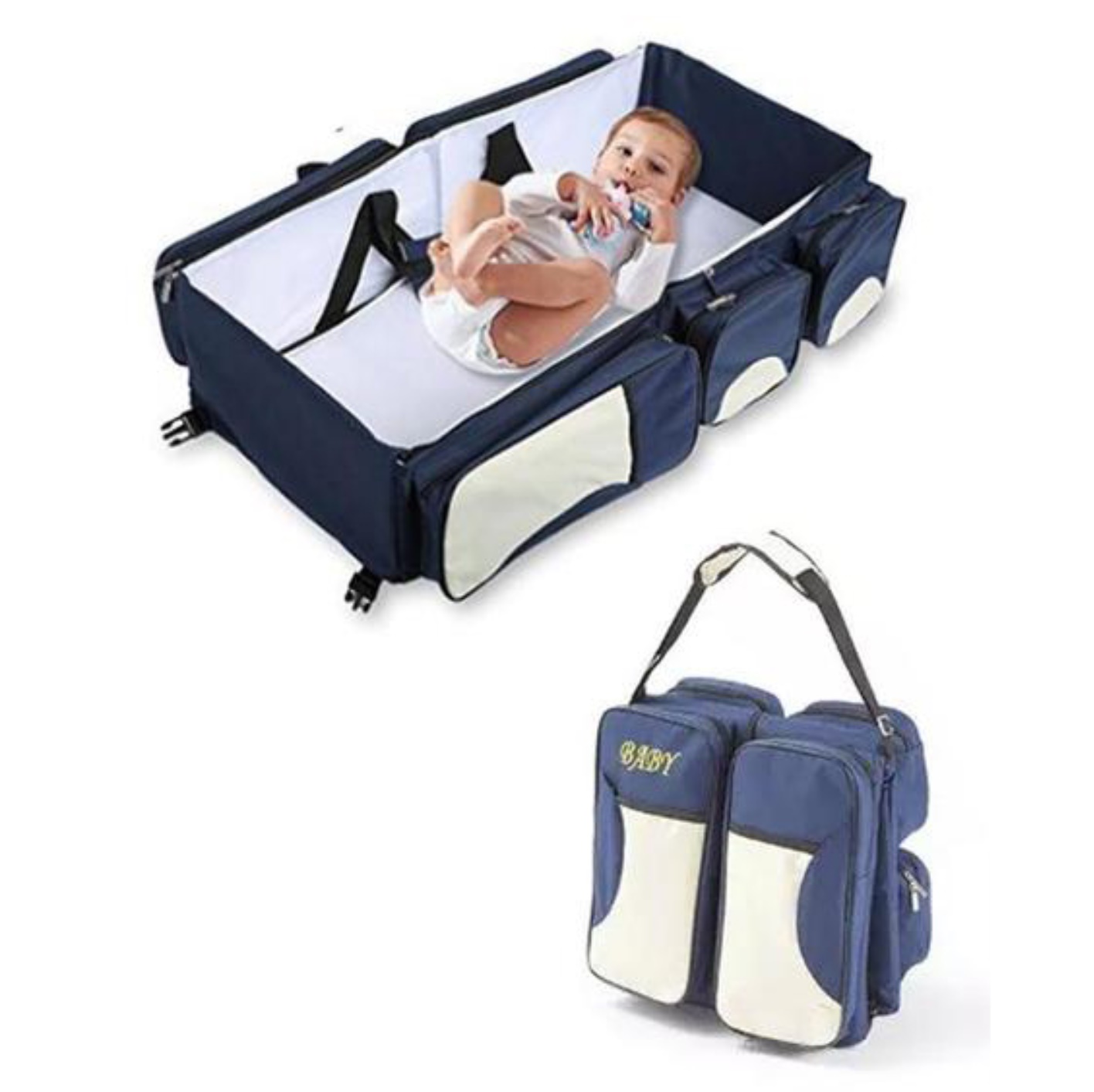 Kit de calatorie pentru bebelusi - Geanta cu accesorii 3 in 1