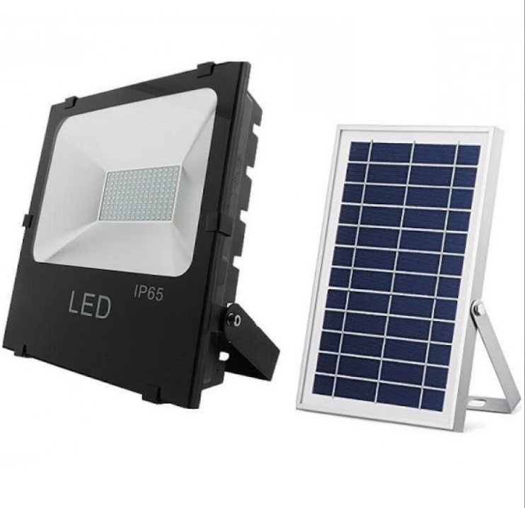 Proiector LED 200W cu panou solar, telecomanda inclusa