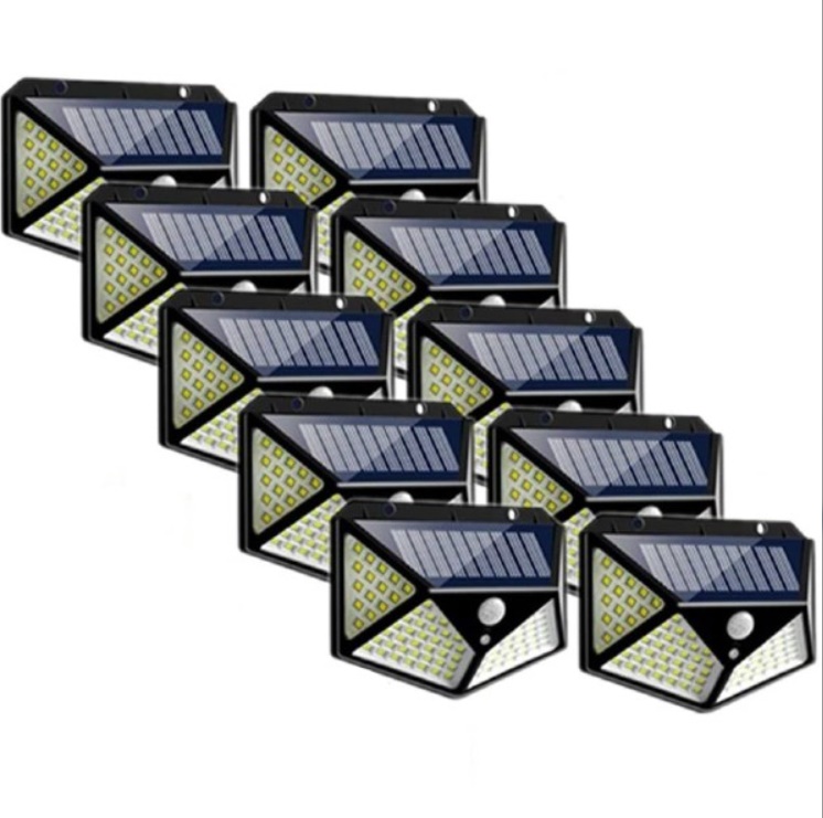 Set 10 lampi cu incarcare solara, cu senzori de amurg, miscare si lumina, 3 trepte de iluminare, 100 x LED, K KATHODE