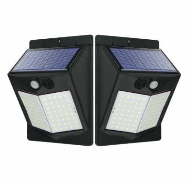 Set 2 x Lampa solara 80 LED cu senzor de miscare