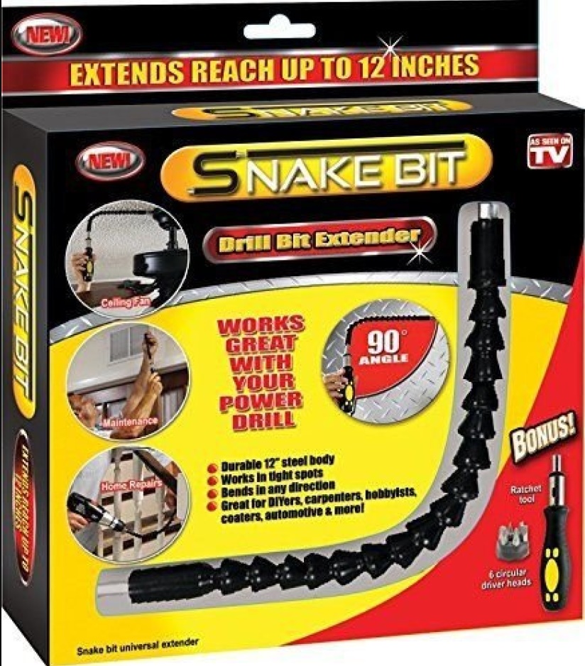 Set extensor flexibil pentru bormasini, surubelnita si biti, Snake Bit