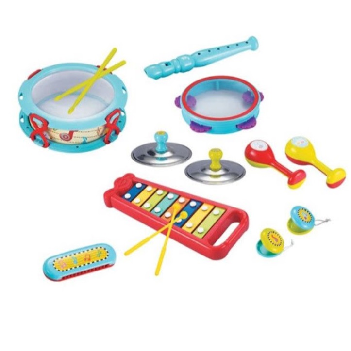 Set instrumente muzicale pentru copii, 15 piese, multicolor